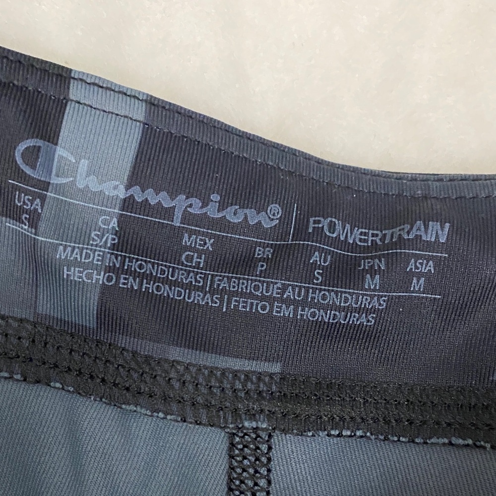 3/$20✨Champion Powertrain Powerflex Leggings - Black Charcoal Abstract Print - Picture 3 of 10